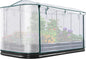 KING BIRD Raised Garden Bed with Cover Galvanized Oval Planter Garden Box Outdoor for Gardening, Vegetables, Flowers 94.5x47.2x11.8 in, White