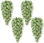 Waipfaru 4pcs Fake Hanging Plants, Artificial Hanging Flowers Faux Ivy Pothos Vines Greenery for Wall Home Bedroom Living Room Aesthetic Kitchen Office Aesthetic Kitchen Indoor Outdoor Decor