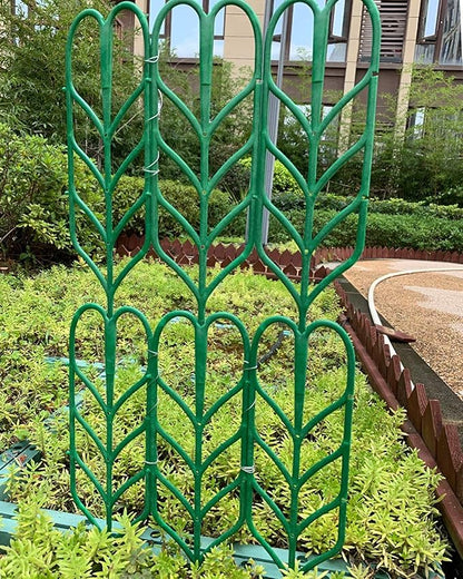 Garden Trellis for Climbing Plants 12 PCS Plastic Indoor Trellis for Potted Plants Green Stackable Mini Climbing Plant Stupport DIY Flower Pot Support for Pea Vegetable Clematis (12 Packs)