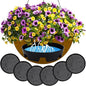 UPINS 6 Pcs Invisible Self Watering Planter, 6.7 Inches Insert Auto Plant Waterer Hanging Basket Planter Watering Devices Plastic Soil Water Retaining Drip Pan Saucer for Window Box Basket
