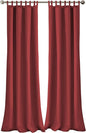 Elrene Home Fashions Matine Weatherproof Tab-Top Indoor/Outdoor Solid Color Curtain Panel for Porch, Pergola, Patio, Deck, 52”W x 95”L, Red