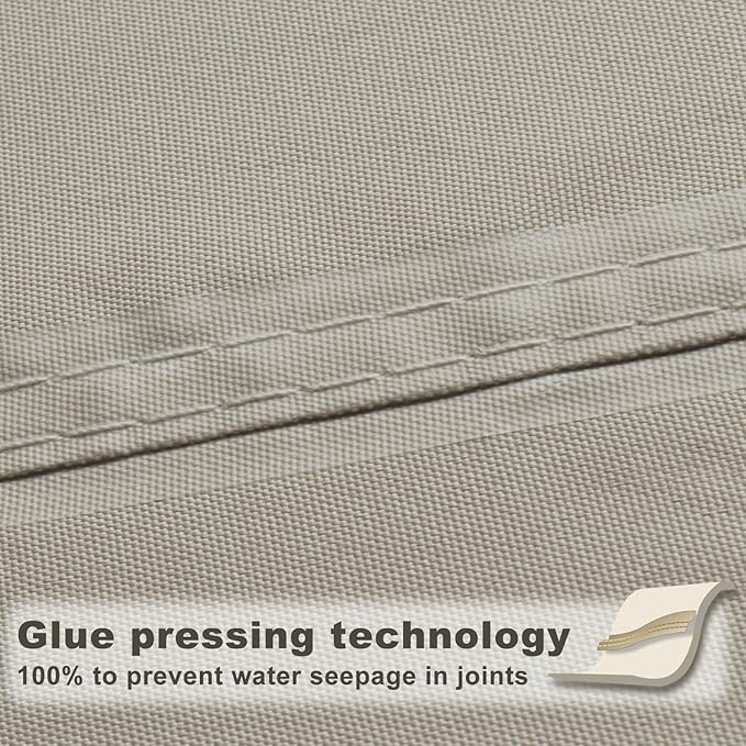 SUNNY GUARD Waterproof Sun Shade Sail 12'x18'x21.6' Taupe Right Triangle UV Block Sunshade for Backyard Yard Deck Patio Garden Outdoor Activities and Facility(Customized)