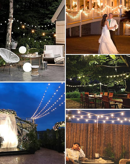 String Lights, 200FT Outdoor LED Patio Lights, 100 G40 Shatterproof Bulbs