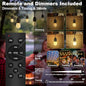 String Lights 100FT Outdoor LED with 64+4 Warm Yellow Bulbs