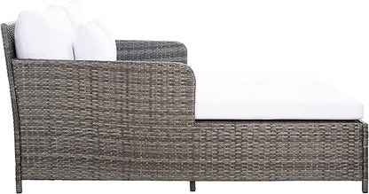 Safavieh Outdoor Collection Cadeo Grey Brown/White Cushion Daybed PAT7500C