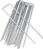 6 Inches Heavy Duty Galvanized Steel Garden Stakes Staples Securing Pegs for Securing Weed Fabric Landscape Fabric Netting Ground Sheets and Fleece, Christmas Decoration, Accessories (10, Silver)
