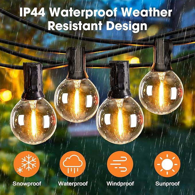 LED G40 Replacement Bulbs, E12 Base, 50 Pack, Clear Globe