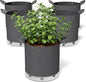 Self-Watering Grow Bags, 5-Pack 3 Gallon 420G Thick Nonwoven Fabric Pots with Reinforced Handles and Multi-Purpose Rings, for Low Stress Plant Training Fruits, Vegetables,and Flowers