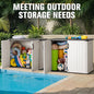 Storage Shed, 27 Cu Ft Resin Outdoor Horizontal Box in White