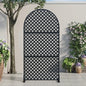 Casaphoria 72" H x 35" W Arched Metal Privacy Screen - Elegant Freestanding Outdoor Screen for Deck, Patio & Balcony - Versatile Decorative Privacy Panels for Home & Garden Use (Black-Laurence)