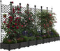 7 PCS Raised Garden Bed with Trellis, 114" LX16 WX63 H Plastic Planter Box for Climbing Plants, Outdoor Vertical Garden with Privacy Screen for Patio, Balcony, Backyard – Sturdy & Lightweight