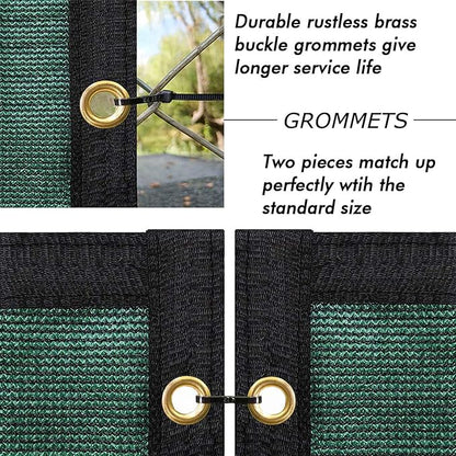 UPGRADE Privacy Fence Screen 5'x74' Dark Green Outdoor 90% Visibility Blockage 170 GSM Mesh Shade Cover Panels for Backyard,Balcony,Home Decoration with Zip Ties,Customized Avaliable