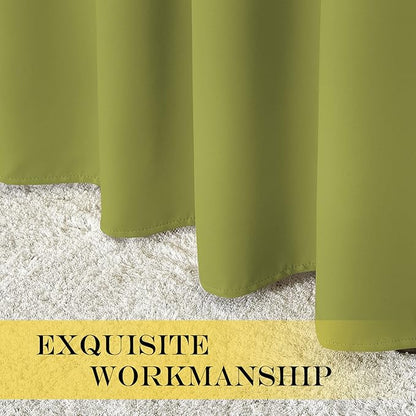 NICETOWN Door Curtain for Closet Doors 80 Inches Long 1 Panel, Blackout Doorway Curtain for Open Closet Bedroom, Room Divider Living Room for Privacy (Fresh Green, 1 Panel, 46W x 80L)