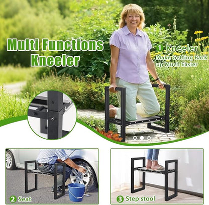 Garden Kneeler and Seat, 12.7" Wide Folding Heavy Duty Gardening Bench - Image 6