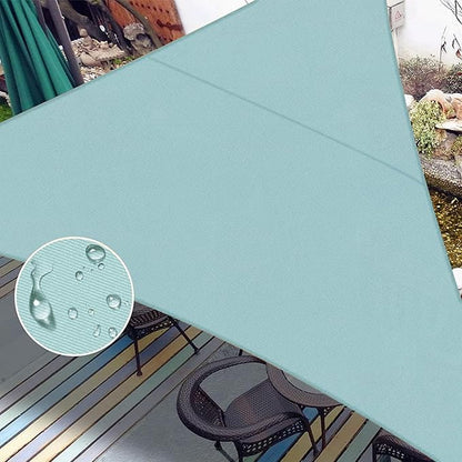 LOVE STORY Waterproof 16' x 16' x 16' Triangle Sky Blue Sun Shade Sail Cannoy UV Resistant for Outdoor Patio Garden Backyard (We Make Custom Size)