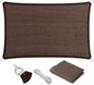 Eden's Decor Straight Flat-Edged Sun Shade Sail Rectangular 17' x 20' Brown UV-Blocking Outdoor Canopy Fabric Cloth Awning for Pergola Patio Garden Backyard Custom Size