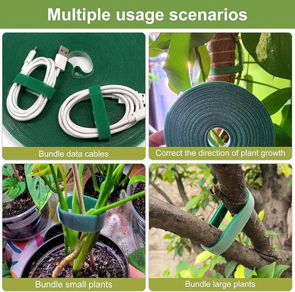 SumDirect Plant Tape 100 ft Plant Ties for Climbing Plants Garden Twist Ties Plants Adjustable Green Garden Tape for Plants, Flowers, Vines and Tree (100 ft x 1/2 in)