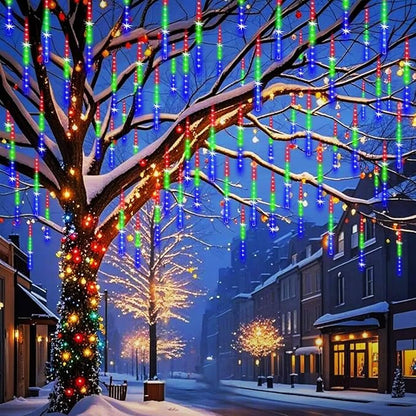 String Lights 32 Tubes 768 LEDs Multicolor Icicle Outdoor Lights