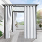 RYB HOME Outdoor Curtains for Patio Waterproof Block Sunlight Thermal Insulated Privacy Assured Thick Outside Curtains for Porch, Gazebo, Pergola, W52 x L95, Greyish White, 1 Panel