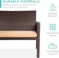 Conversation Sets: 4-Piece Wicker Patio Set with Coffee Table, Brown/Beige