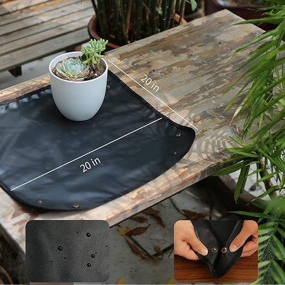 5Pcs Succulent Tools, Mini Garden Tools,Plant Potting Mat as Plant Accessories,Succulent Gardending Hand Tools Kit for Seedling Soil,Caring Succulent,etc,Gifts for Woman’s Gardening work(No Flowerpot)
