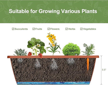 YBING Vertical Garden Bed 5 Tier Vertical Raised Garden Planter Standing Herb Garden Planter Tiered Flower Planter Boxes for Outdoor Plants Brick-Red