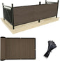 UPGRADE Privacy Screen 3' x 16' Fence Commercial Shade Cover with Brass Grommets Heavy Duty Perfect for Outdoor Back Yard, Brown, Customizable