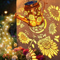 Solar Lanterns Outdoor, Sunflower Watering Can lights, Waterproof Hanging Lanterns Solar Path Lights Outside Yard Patio Gardren Decor, Gardening Christmas Gift for Mom Grandma Women with Shepherd Hook