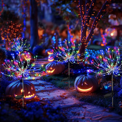 Garden Decor Solar Lights Outdoor,120LED Waterproof Colorful Solar Fairy Garden Lights for Outdoor Decoration,Yard, Patio, Porch,Flower Pot,Pathway,Christmas (4Pack)