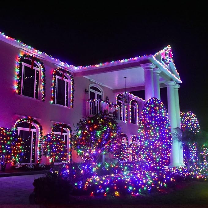 String Lights 163 ft Multicolor 500 LED, 8 Modes and Timer