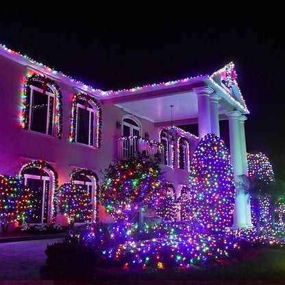 String Lights 163 ft Multicolor 500 LED, 8 Modes and Timer