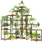 BamWorld Tall Plant Shelf Stand for Large Plants; Indoor/Outdoor Use. Perfect for Living Room, Garden, Balcony