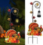 Turkey Garden Metal Stake with Solar Light, Outdoor Solar lamp Decoration, Turkey Solar Lantern for Outdoor Garden Lawn Patio