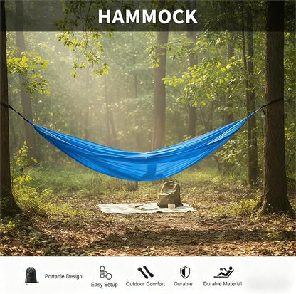 2Pack Hammocks| Camping Hammock | Portable Outdoor Hammock Set | for Hiking, Backpacking and Camping | 2pcs(Blue)