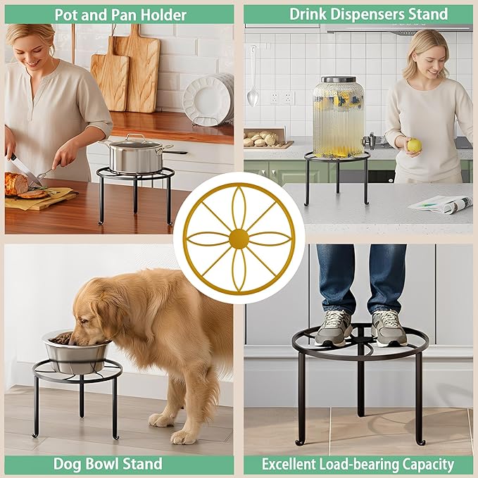 5-Pack Metal Plant Stand Indoor Anti-Rust Flower Display Stand Heavy Duty Rustproof Iron Corner Plant Holder, Round Pot Rack Shelf for Home Garden