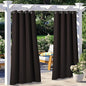 NICETOWN 2 Panels Patio Outdoor Curtains Waterproof, Thermal Insulated Rustproof Grommet Blackout Outdoor Indoor Window Treatments for Gazebo/Playground, W52 x L95 Inch, Brown