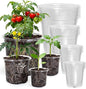 MIXC Clear Nursery Pots with Drainage Holes, 7/5/4/3.5 Inch Reinforced Transparent Plastic Seed Starter Pots, for Indoor Outdoor Gardening Seedling Planter, 36 Pack