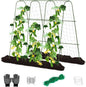 Lalahoni Cucumber Trellis, 65" X 65" Metal Garden Arch Trellis Climbing Plant Outdoor Support for Vine Fruits Flowers Vegetables Peas Beans Squash Cucumber Tomato Raised Bed, with Netting, Lightweight
