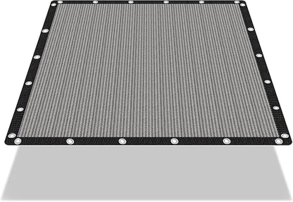 90% Shade Cloth Sun Shade Fabric for Patio Garden Pergola Shade Cover Canopy with Gromments (Grey, 10X10 FT)