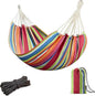 JoyView Brazilian Hammock for Single Preson Portable Hammock with Hanging Ropes & Carry Bag Large 78.8x39.4” for Patio 300LBS Capacity Perfect for Outdoor/Indoor - Color Stripes