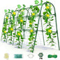 Cucumber Trellis for Raised Bed, U-Shape Garden Arch Metal Support for Climbing Plants, Metal Arch Plant Support Vegetables Trellis, Plant Support for Vine(Green, 63 * 30 * 47inch(L*W*H))