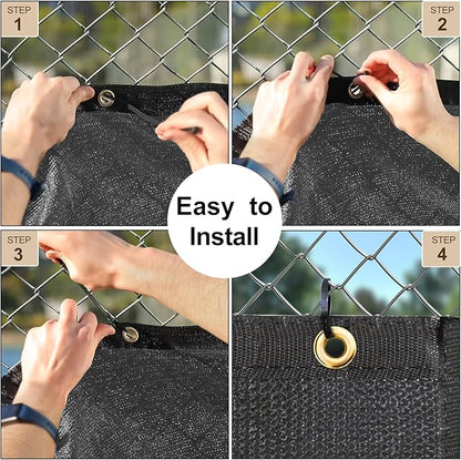 UPGRADE Privacy Fence Screen 3'x19' Dark Grey Outdoor 90% Visibility Blockage 170 GSM Mesh Shade Cover Panels for Backyard,Balcony,Home Decoration with Zip Ties,Customized Avaliable