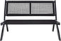 SAFAVIEH Outdoor Collection Kobina Black Acacia Wood/Black Rope Foldable Bench