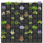 Hanging Planting Grow Bags, 72 Pockets Hanging Vertical Wall Planter Wall Mounted Grow Bag Outdoor Indoor Gardening Vertical Greening Flower Container, Planting Bags Storage Bags(1.0 m × 1.0 m, Black)