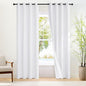 NICETOWN 100% Blackout Window Curtain Panels, Thermal Insulated Full Light Blocking Drapes with White Liner, 84 inches Drop Thermal Insulated Draperies (Pure White, 1 Piece, 66 inch Wide)