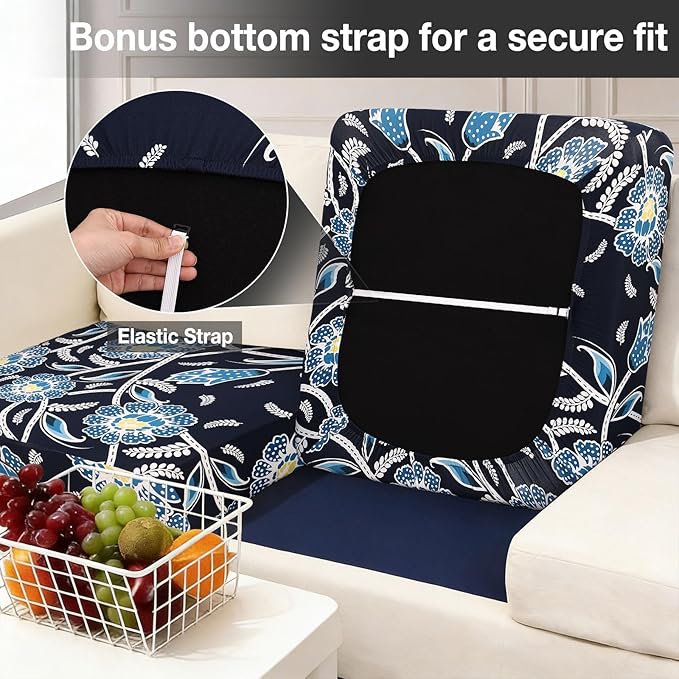 Cushion Covers 14-Piece Set, Bluebell Stretch Fabric for Outdoor Furniture