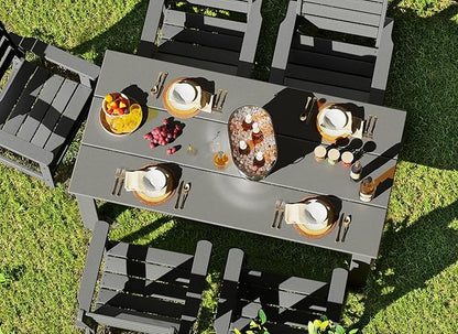 GREENVINES Outdoor Dining Chair | HDPE | Patio Chairs | All-Weather | Grey