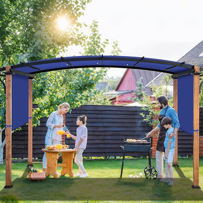 Universal Waterproof Pergola Canopy Shade Cover Replacement - 17'x6.8' Outdoor Sun Shades Canopy Top for Patio Gazebo Deck Balcony Porch, Cover Only (Blue)