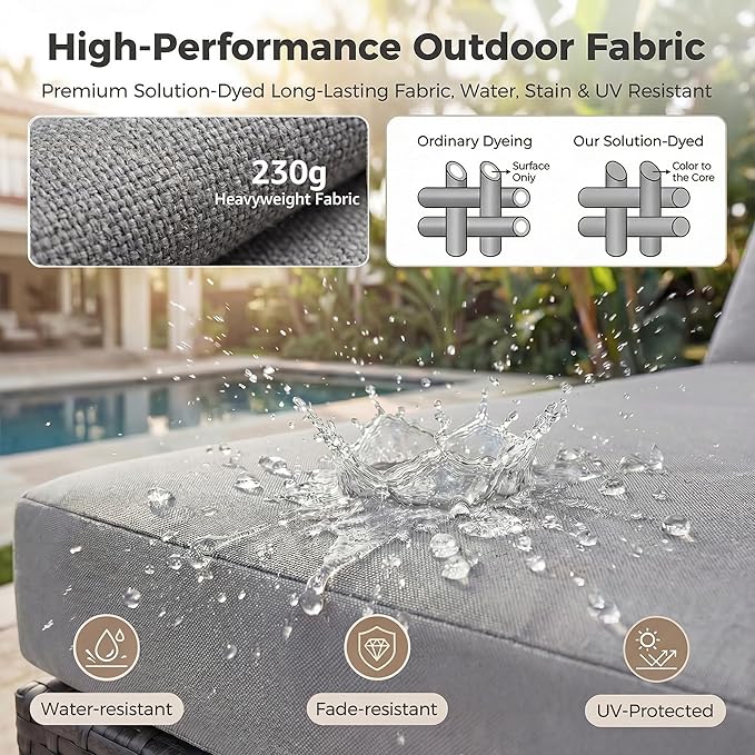 NICESOUL 10 Piece Modern Outdoor Patio Furniture Set with Firepit Natural Gas Propane Convertible, 29.3'' High Back Extra Large Size Wicker Conversation, Deep Wide Comfortable Couch for Outside, Grey