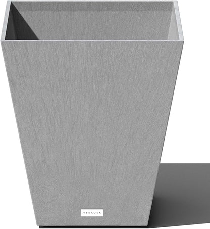 Veradek Pure Series Nobleton Plastic Planter - Large Pots for Indoor or Outdoor Porch/Patio | Durable All-Weather Use with Drainage Holes | Modern Planter Décor for Flowers, Shrubs, Trees